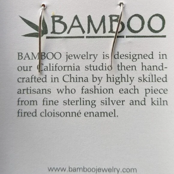 Dragonfly cloisonne enamel earrings - Picture 7 of 8